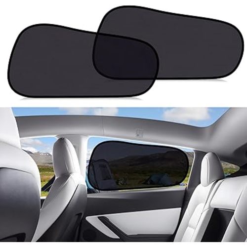 ZATOOTO Car Window Shades for Tesla Model Y - Sun Shade Semi-Transparent Rear Window, Car Window Shade for Baby with UV Protection & Privacy, Custom Fit, No Adhesive, Easy Install