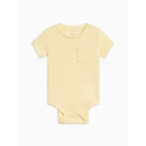 Dana Ribbed Short Sleeve Pocket Bodysuit
