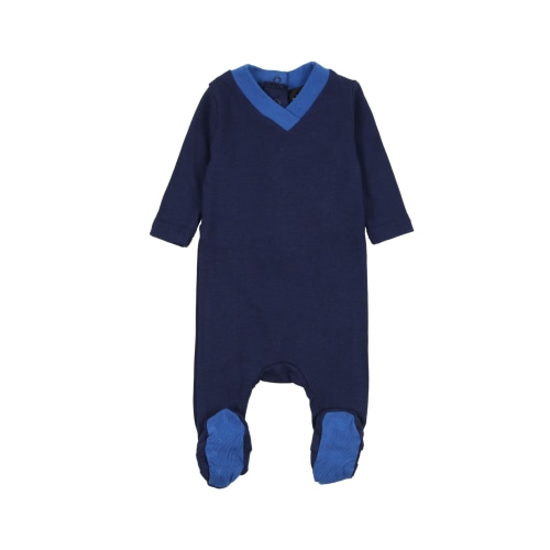 Royal Blue V neck Footie