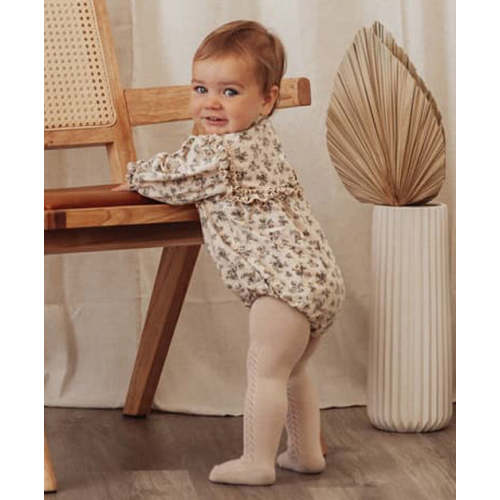 French Lace Cotton Tights – Olive and Cradle
