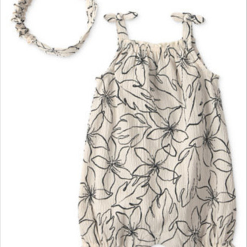 Carter'sBaby Girls' Floral Romper & Headwrap