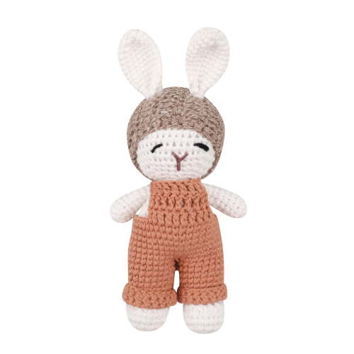 Handcrafted Crochet Rabbit Toy Delicate and Safe Cotton for Baby Toddlers Handmade Rabbit Doll Cute Toy Figure