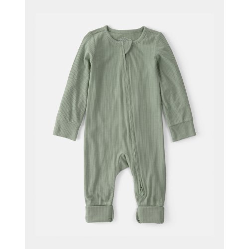 Baby 2-Way Zip PurelySoft Sleep & Play Pajama - Green