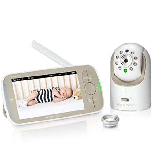 Infant Optics DXR-8 PRO Video Baby Monitor, 720P HD Resolution 5" Display, Patent-Pending A.N.R. (Active Noise Reduction), Pan Tilt Zoom, and Optical Zoom Lens