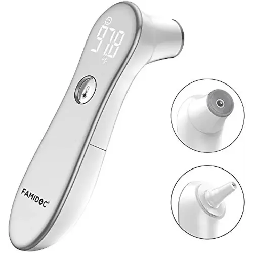 Forehead Thermometer - Digital Medical Thermometer for Fever -Ear Thermometer -Instant Accurate Reading Temporal Thermometer - for Baby,Adult by Famidoc