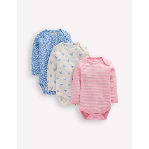 3 Pack Pointelle Bodies-Soft Ivory Tiny Bows | Boden USA