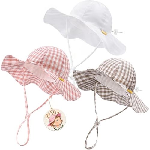 FURTALK Baby Sun Hat Toddler Summer Hats UPF 50+ Wide Brim Girls Boys Bucket Hat