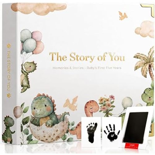 Baby Book Keepsake for Baby Gift,Baby Memory Book Scrapbook (Dinosaurs)