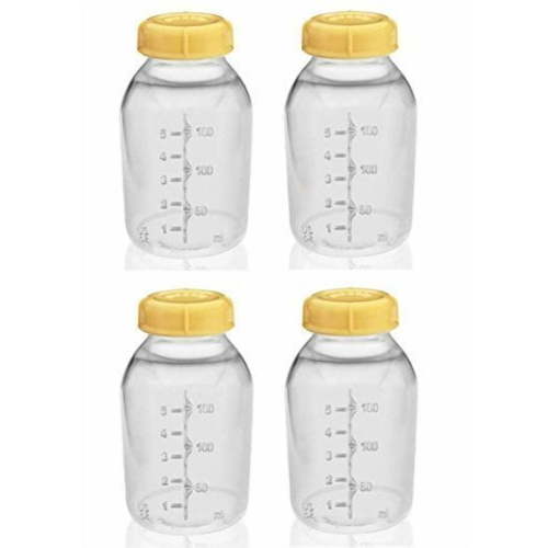 Medela Breast Milk Storage Bottles, 5 Oz/150 Ml, 6-Pack with Lid