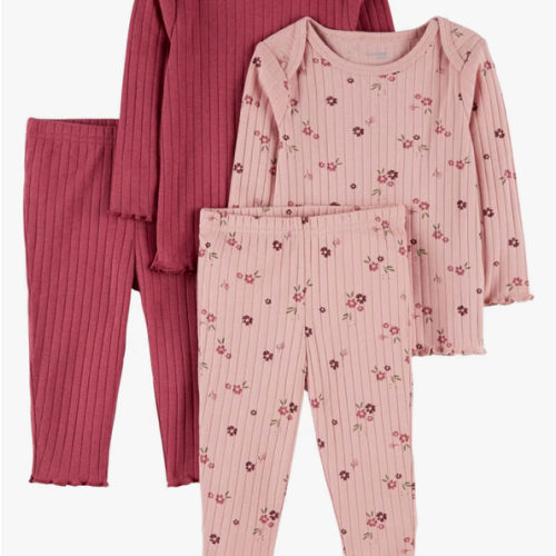 Simple Joys by Carter's Baby Girls' 4-piece Textured Set