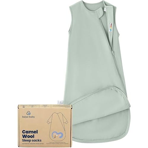 kaiya baby Unisex Sleeping Bag for Babies and Toddlers 0.5 Tog Sleep Sack 0-6 Months, Newborn Sleep Sack, Wearable Blanket Baby, One Piece Sleeveless, Gifts for Baby