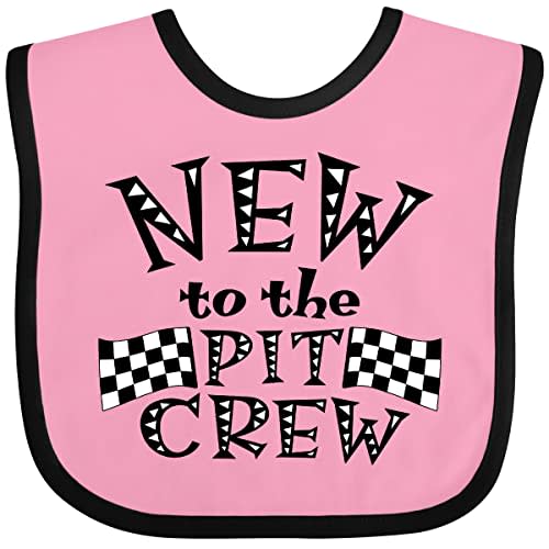 inktastic New To the Pit Crew Racing Flags Baby Bib