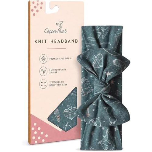 Copper Pearl Baby Bows: Soft and Stretchy Headbands for Baby Girls, Newborn and Toddler Hair Bows and Accessories, Stylish Bow Headband, Hogwarts
