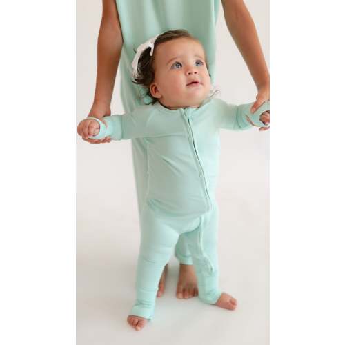 Infant Romper in Seafoam – Silks