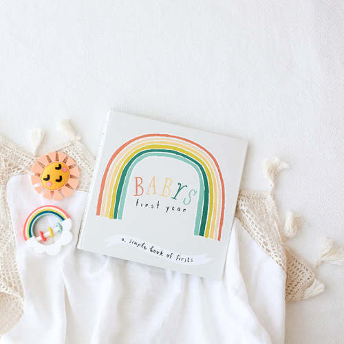 Little Rainbow Memory Book and Teether Set Default Title