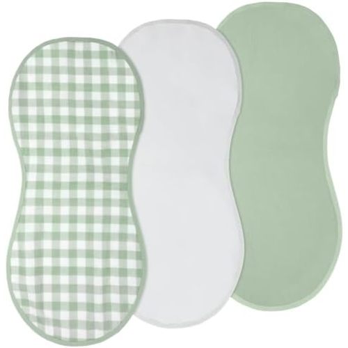 Hahafelt 3 Pcs Baby Changing Pad Liners,Plaid Style,Green