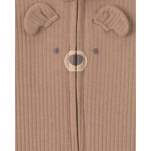 Baby Bear Cotton 2-Way Zip Sleep & Play Pajamas - Brown | Carter's