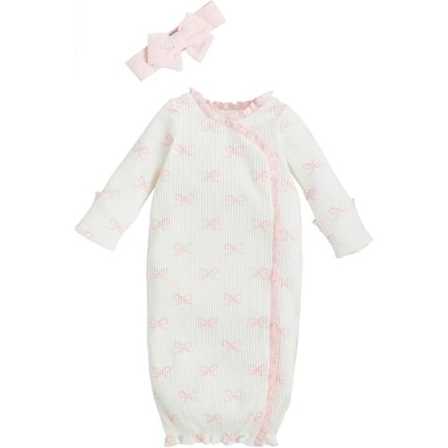 Mud Pie baby-boys Children's Bow Print Gown