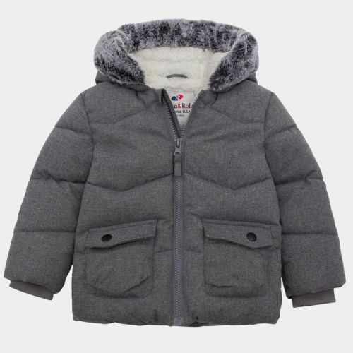Rokka&Rolla Infant Toddler Boys' Puffer Coat Baby Hooded Winter Jacket