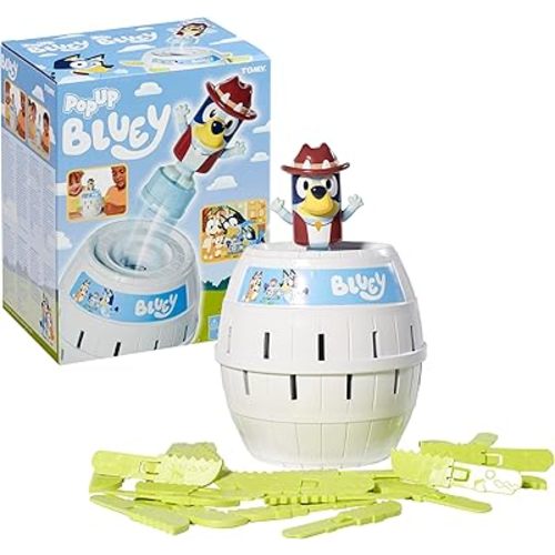 TOMY Pop Up Bluey Kids Game- Family and Preschool Games for Family Game Night - Winter Break Activities- Girls and Boys Games - 2-4 Players - Ages 4 Years and Up