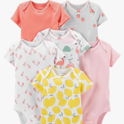 Simple Joys by Carter's Baby Girls 6 Pack Short Sleeve Bodysuit