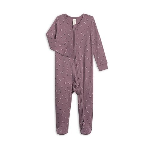 Colored Organics Baby Zip-Up Footed Sleeper with 2-Way Zipper - Newborn Organic Cotton Pajamas