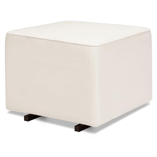 Davinci Universal Gliding Ottoman in Performance Cream Linen, Greenguard Gold & CertiPUR-US Certified