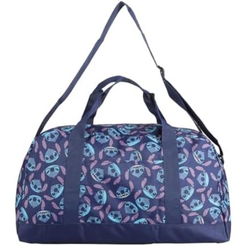 Lilo & Stitch All-Over Stitch Face Print Blue 21" Packable Duffel