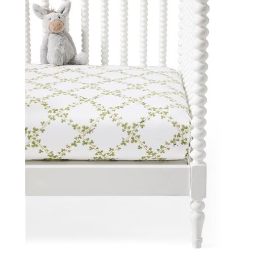 Clover Crib Sheet - Green