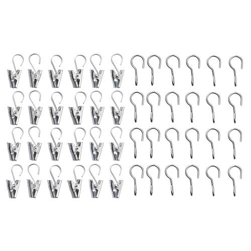 RIKTIG Curtain hook with clip 24 pack