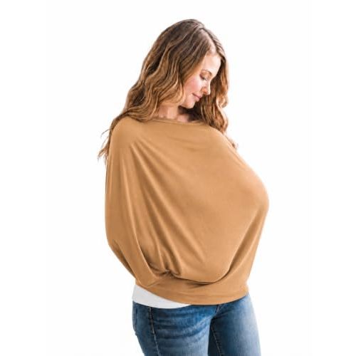 Copper Pearl Nursing Cover for Breastfeeding – Multi-Use Baby Car Seat Cover, Stroller Cover & Breast Feeding Cover Up for Women, Stretchy Breathable High Quality Cover for Boy or Girl, Dune