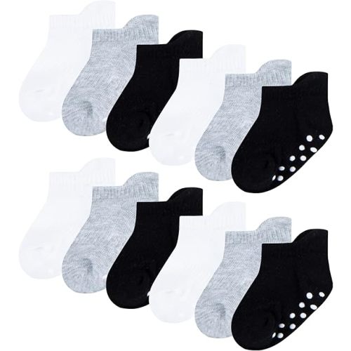 Huggies 12-Pack Lightweight Ankle Gripper Socks