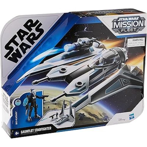 STAR WARS Hasbro Mission Fleet Stellar Class Bo-Katan Gauntlet Starfighter Starfighter Siege 2.5-Inch-Scale Figure & Vehicle, Kids Ages 4 and Up (F1139)