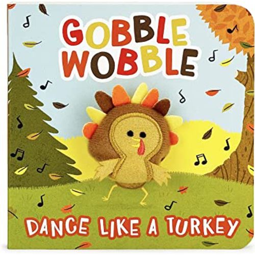 Gobble Wobble Finger Puppet Thanksgiving Board Book Kids Ages 0-4 (Children's Thanksgiving Interactive Finger Puppet Board Book)