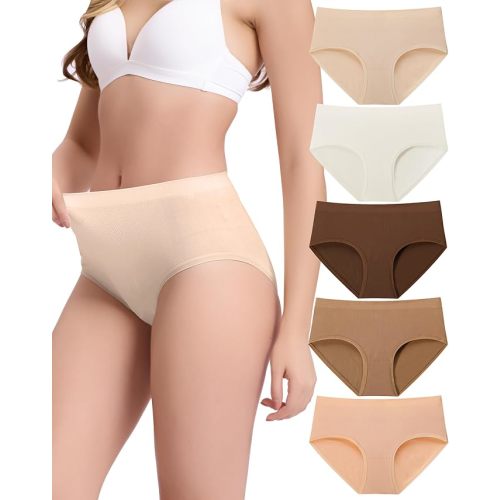 BAMBOO COOL Women's Underwear Ladies Brief Seamless Panties Moisture Wicking Stretchy Full Coverage