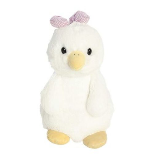Aurora Small Daisy-Do's Ginny Goose Spring Vibrant Stuffed Animal White 9"