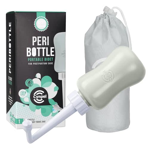 Peri Bottle - Portable Bidet Kit - Travel Perineal Wash Handheld Squeeze Bottles - Postpartum and Labour Essentials for Women - Post Birth Spray Care After Childbirth - Gray