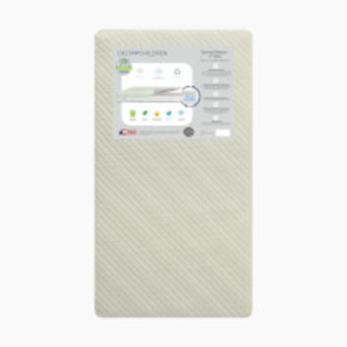 Delta Children Mini Crib Size Spring Breeze 4-inch Breathable Mattress - Sage/White