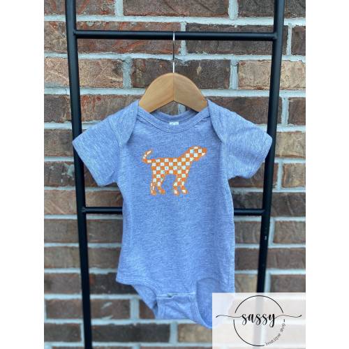 Tennessee Baby Tennessee Checkered Board Hounddog Baby Body Suit