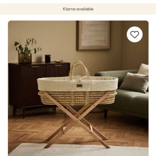 Organic Knitted Moses Basket, Mattress & Stand - White | The Little Green Sheep ‐ The Little Green Sheep
