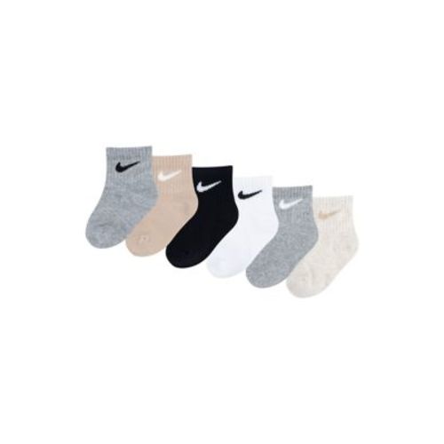 Girls Solid Multicolored Socks - 6 Pack