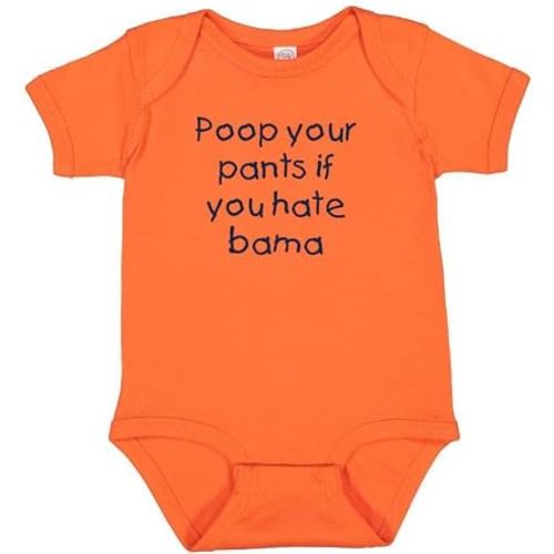 Auburn Fan Poop Your Pants if You HateAlabama Baby Bodysuit Outfit