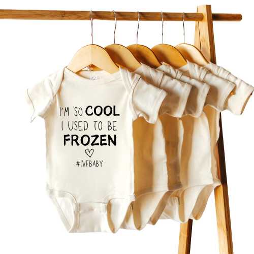 IVF Baby Bodysuit, &quot;I&#39;m So Cool I Used to Be Frozen,&quot; Love Science, IVF Pregnancy Announcement, Cute Newborn Baby Shower Gift
