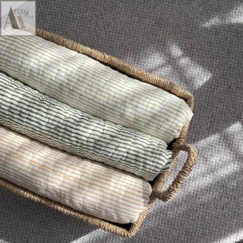 Baby Quilt Hand Block Printed Stripe Print Baby Quilt Soft - Etsy