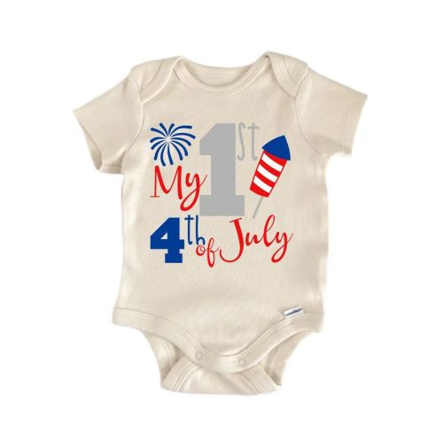 My 1St 4Th July Newborn Baby Onesie® Bodysuit GS1 Multicolor 0-3M