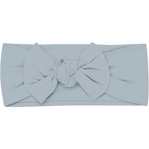 KYTE BABY Rayon Made From Bamboo Bow, (0-3 Months, Fog)
