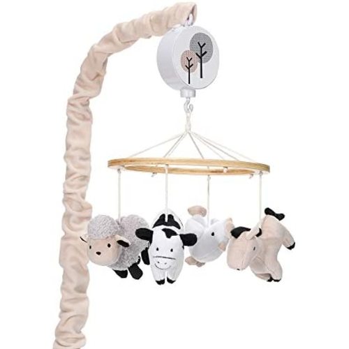Lambs & Ivy Baby Farm Animals Musical Baby Crib Mobile Soother Toy