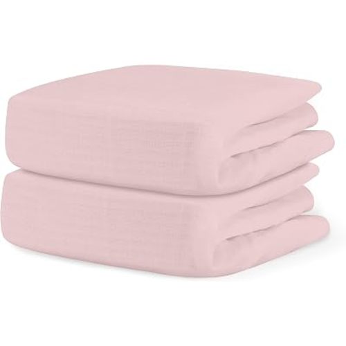 Newton Baby Fitted Crib Sheet 2-Pack, Organic Cotton - Pink