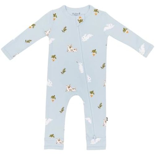 KYTE BABY Soft Bamboo from Rayon Long Sleeve Unisex Bodysuit, 3-6 Months