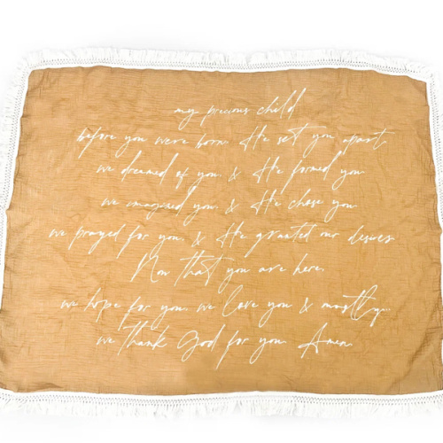 My Precious Child Prayer, Tassel Swaddle Blanket – OUR HOUSE ABOVE